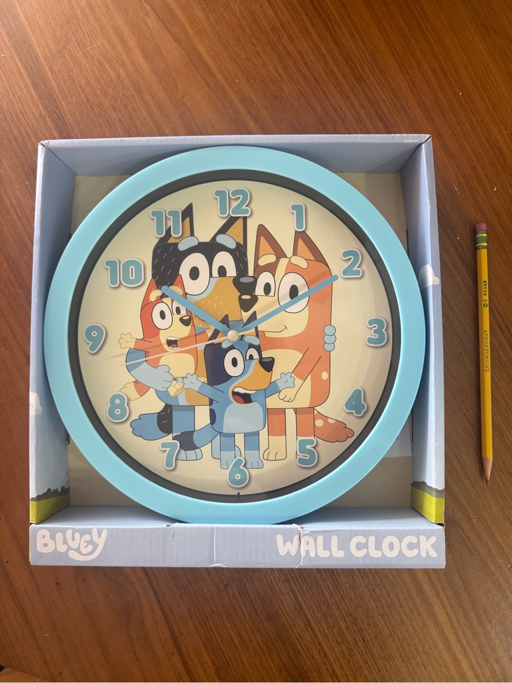 Bluey Blue Family Wall Clock by Bluey - Light Blue